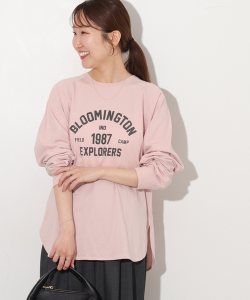 JOURNAL STANDARD relume(ジャーナルスタンダード レリューム)の「《新色》ラグランスリーブカレッジロングスリーブTEE(Tシャツ/カットソー・レディース・ホワイト/ピンク/ブラック系その他・FREE)」の20枚目の写真