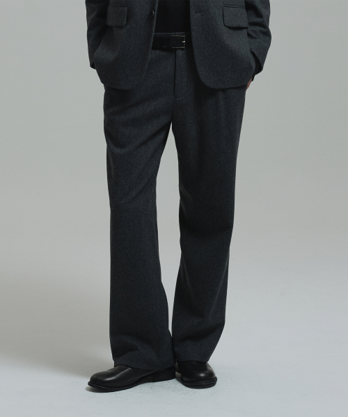 NONBLANK（ノンブランク）の「ウールフランネル ルーズフィットパンツ_MELANGE GREY（スラックス・メンズ・その他・LARGE/XX-LARGE/X-LARGE/MEDIUM）」の6枚目の写真
