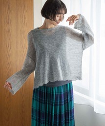 《natural by clip》5Gモヘアシアースカラッププルオーバー