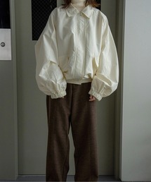 lawgy（ラウジー）の「pocket detail rounded blouson jacket / ポケットディテールラウンデッドブルゾンジャケット（ブルゾン）」