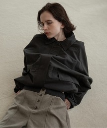 lawgy（ラウジー）の「pocket detail rounded blouson jacket / ポケットディテールラウンデッドブルゾンジャケット（ブルゾン）」