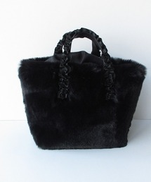 F/FUR FRILL HANDLE TOTE