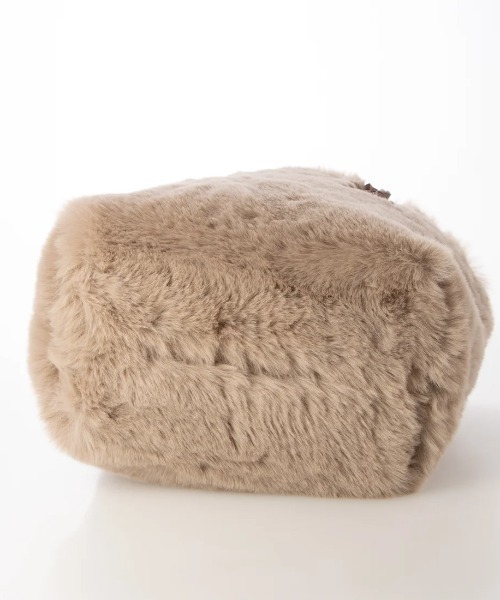 CACHELLIE（カシェリエ）の「F/FUR FRILL HANDLE TOTE（トートバッグ・レディース・ブラック/グレイッシュベージュ/レオパード・FREE）」の6枚目の写真