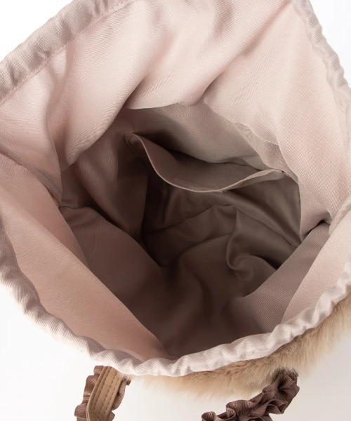 CACHELLIE（カシェリエ）の「F/FUR FRILL HANDLE TOTE（トートバッグ・レディース・ブラック/グレイッシュベージュ/レオパード・FREE）」の7枚目の写真