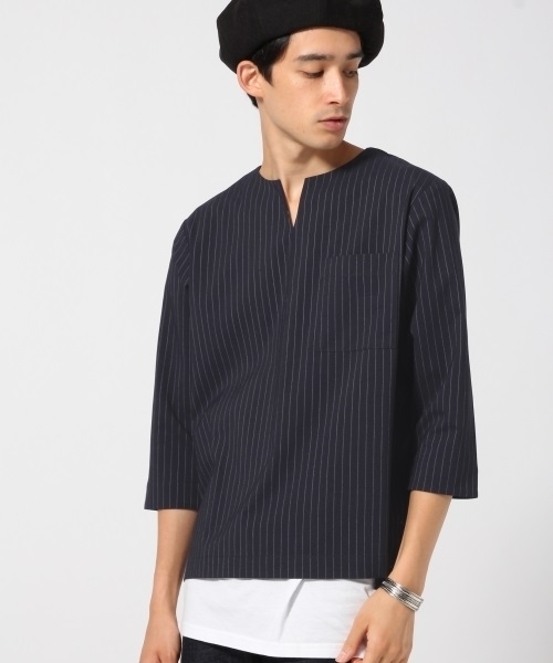 RAGEBLUE(レイジブルー)の「スキッパープルオーバー7分袖/727262(シャツ/ブラウス・メンズ・ブラック/オリーブ/その他/ネイビー・LARGE/MEDIUM)」の10枚目の写真