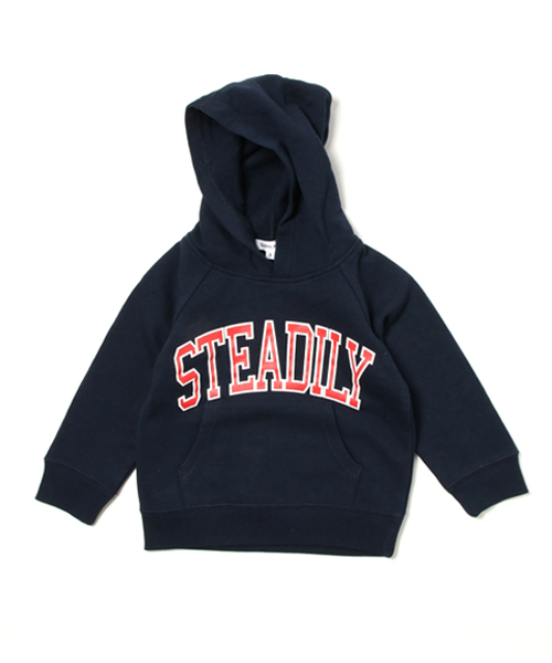 GLOBAL WORK(グローバルワーク)の「【キッズ】ロゴプリントパーカープルオーバー長袖/724530(パーカー・キッズ・ネイビー/グレー/オフホワイト/ダークブラウン/ダークブルー/グレー系その他・SMALL/LARGE/MEDIUM/X-LARGE)」の6枚目の写真