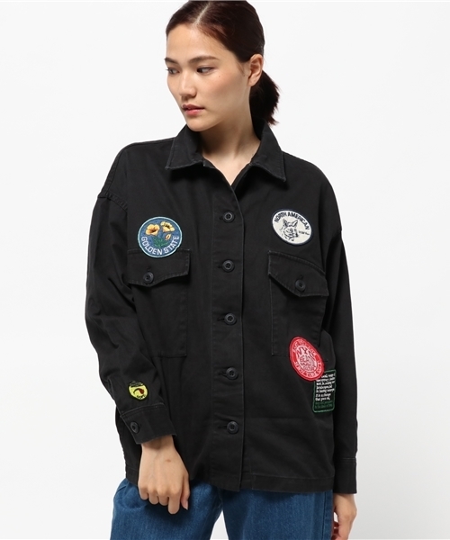 MOUSSY（マウジー）の「WAPPEN BOX MILITARY SH（シャツ/ブラウス・レディース・カーキ/ブラック・FREE）」の11枚目の写真