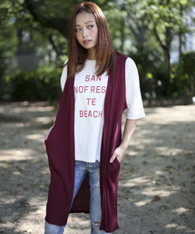 Denime | リブニットジレ(カーディガン/ボレロ)