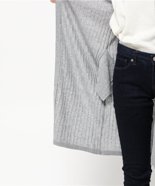 Denime（ドゥニーム）の「リブニットジレ（カーディガン/ボレロ・レディース・ワイン/ベージュ/グレー・FREE）」の11枚目の写真