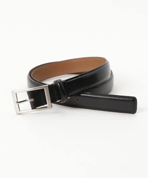 THE SUIT COMPANY（ザ・スーツカンパニー）の「≪MADE IN JAPAN≫アンチックレザー スクエアバックルベルト（ベルト・メンズ・チョコ/ブラック/ネイビー/ボルドー/ブラウン・FREE/L）」の2枚目の写真