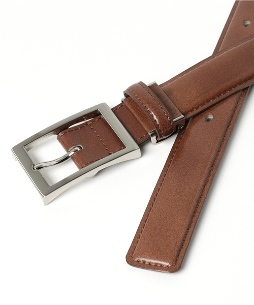 THE SUIT COMPANY（ザ・スーツカンパニー）の「≪MADE IN JAPAN≫アンチックレザー スクエアバックルベルト（ベルト・メンズ・チョコ/ブラック/ネイビー/ボルドー/ブラウン・FREE/L）」の6枚目の写真