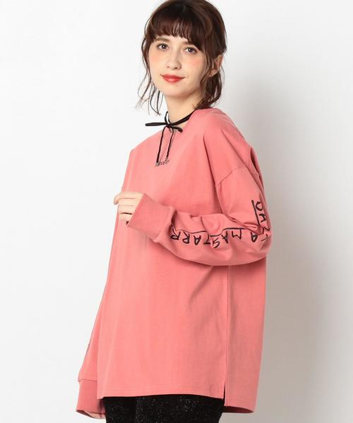 Another Edition（アナザーエディション）の「ロゴロングスリーブカットソー/AEBC C ロゴ LSL TEE Ⅱ（Tシャツ/カットソー・レディース・ホワイト/ブラック/ピンク・FREE）」の3枚目の写真