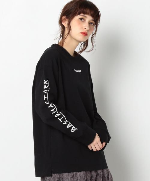 Another Edition（アナザーエディション）の「ロゴロングスリーブカットソー/AEBC C ロゴ LSL TEE Ⅱ（Tシャツ/カットソー・レディース・ホワイト/ブラック/ピンク・FREE）」の2枚目の写真