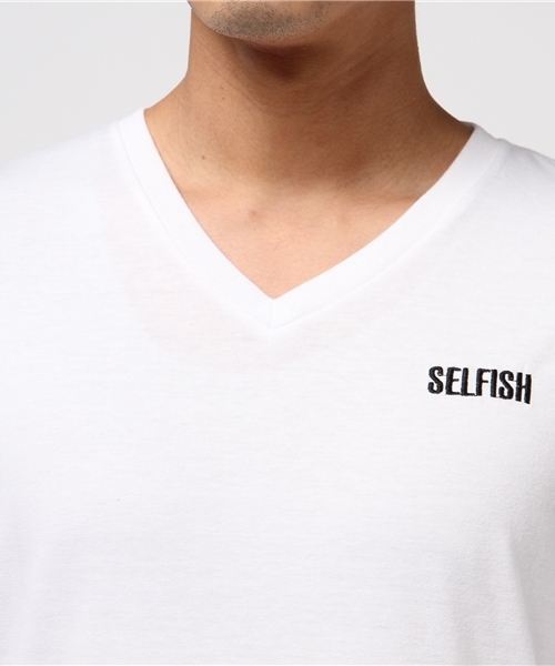 VENCEEXCHANGE(ヴァンスエクスチェンジ)の「天竺1ポイント刺繍ロンT (Tシャツ/カットソー・メンズ・オフホワイト/ブラック/コーラル・MEDIUM/SMALL/LARGE)」の6枚目の写真