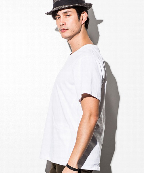 NUMBER (N)INE DENIM（ナンバーナインデニム）の「NUMBER (N)INE DENIM(ナンバーナインデニム)ポケットデザインビッグTシャツ（Tシャツ/カットソー・メンズ・ホワイト/ブラック/グレー/ネイビー・SMALL/MEDIUM/LARGE）」の5枚目の写真