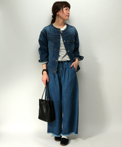 LBC（エルビーシー）の「ノーカラージャケット                     （ブルゾン・レディース・ピンク/ブルー/ネイビー・LARGE/MEDIUM）」の16枚目の写真