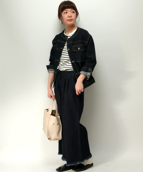 LBC（エルビーシー）の「ノーカラージャケット                     （ブルゾン・レディース・ピンク/ブルー/ネイビー・LARGE/MEDIUM）」の18枚目の写真