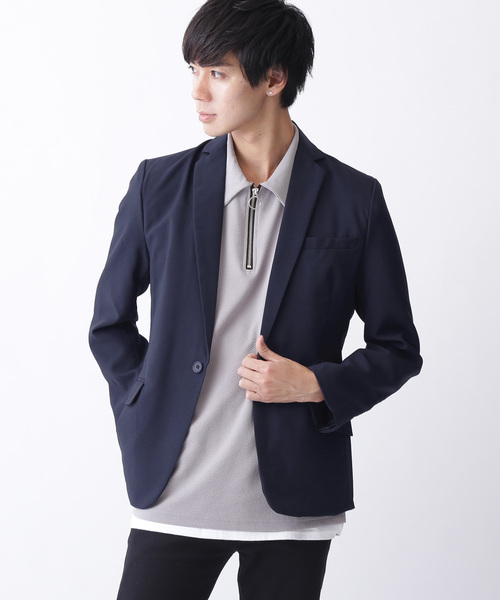 MONO-MART(モノマート)の「1B ショート丈 テーラード ジャケット ノッチドラペル(テーラードジャケット・メンズ・ブラック/ワイン/キャメル/グレー/チャコール/ネイビー・M/L/XL/S)」の5枚目の写真