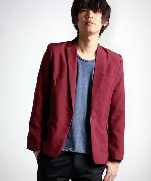 MONO-MART(モノマート)の「1B ショート丈 テーラード ジャケット ノッチドラペル(テーラードジャケット・メンズ・ブラック/ワイン/キャメル/グレー/チャコール/ネイビー・M/L/XL/S)」の6枚目の写真