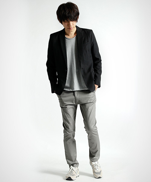 MONO-MART(モノマート)の「1B ショート丈 テーラード ジャケット ノッチドラペル(テーラードジャケット・メンズ・ブラック/ワイン/キャメル/グレー/チャコール/ネイビー・M/L/XL/S)」の10枚目の写真