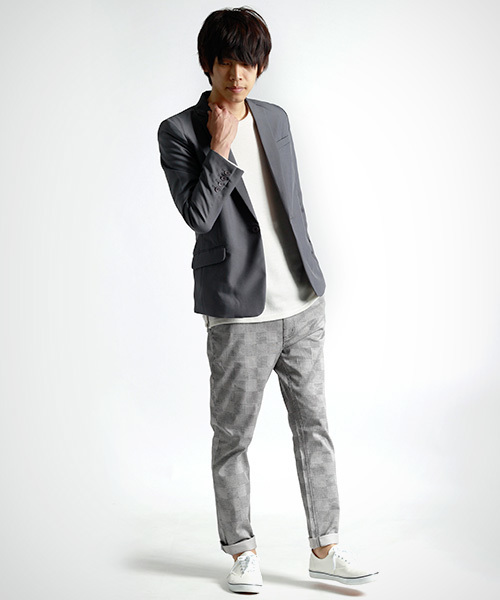 MONO-MART(モノマート)の「1B ショート丈 テーラード ジャケット ノッチドラペル(テーラードジャケット・メンズ・ブラック/ワイン/キャメル/グレー/チャコール/ネイビー・M/L/XL/S)」の11枚目の写真