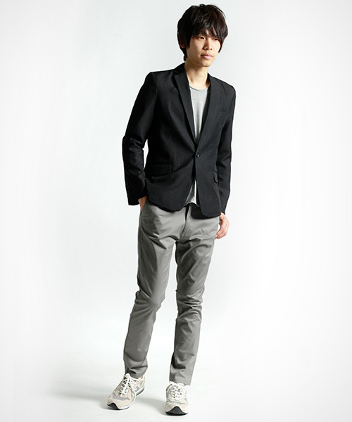 MONO-MART(モノマート)の「1B ショート丈 テーラード ジャケット ノッチドラペル(テーラードジャケット・メンズ・ブラック/ワイン/キャメル/グレー/チャコール/ネイビー・M/L/XL/S)」の19枚目の写真