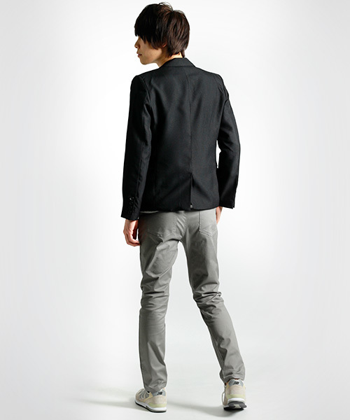 MONO-MART(モノマート)の「1B ショート丈 テーラード ジャケット ノッチドラペル(テーラードジャケット・メンズ・ブラック/ワイン/キャメル/グレー/チャコール/ネイビー・M/L/XL/S)」の21枚目の写真