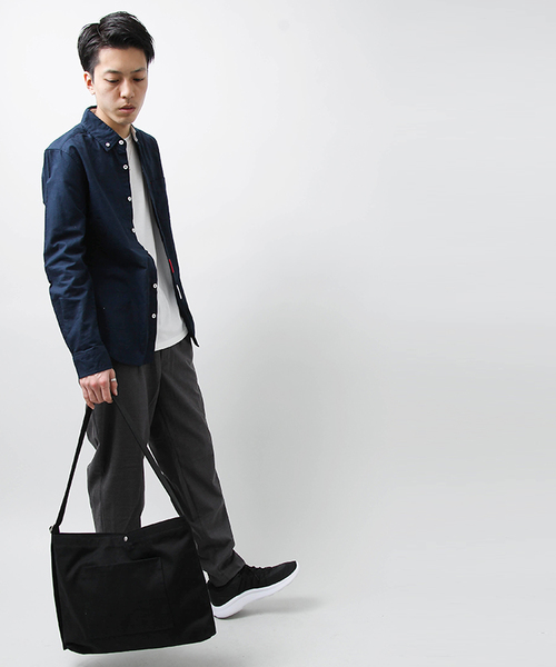 WEGO(ウィゴー)の「WEGO/キャンバスコンビワンショルダーバッグ(ショルダーバッグ・メンズ・ブラック/カーキ/ホワイト/レッド・FREE)」の15枚目の写真