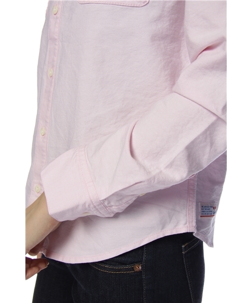 X-girl（エックスガール）の「OXFORD SHIRT（シャツ/ブラウス・レディース・ホワイト/イエロー/ピンク・1/2）」の7枚目の写真