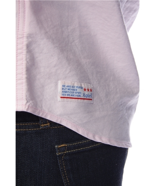 X-girl（エックスガール）の「OXFORD SHIRT（シャツ/ブラウス・レディース・ホワイト/イエロー/ピンク・1/2）」の9枚目の写真