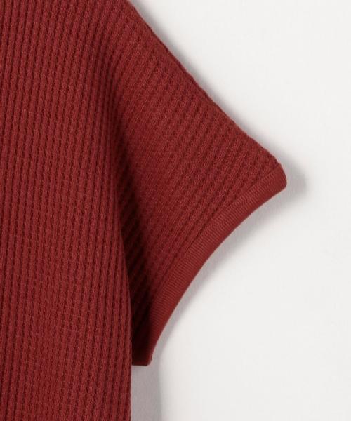 coen（コーエン）の「【5/18「ヒルナンデス！」放映】ワッフルTシャツ（Tシャツ/カットソー・レディース・オフホワイト/グレー/オレンジ系その他/ネイビー・FREE）」の7枚目の写真