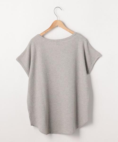 coen（コーエン）の「【5/18「ヒルナンデス！」放映】ワッフルTシャツ（Tシャツ/カットソー・レディース・オフホワイト/グレー/オレンジ系その他/ネイビー・FREE）」の19枚目の写真