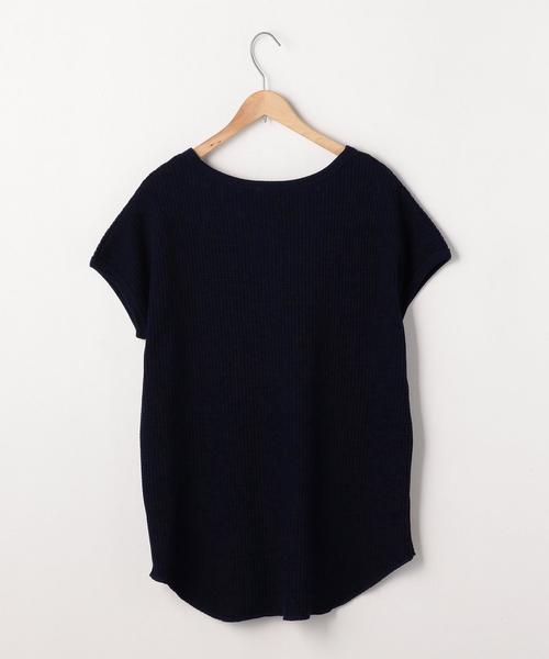 coen（コーエン）の「【5/18「ヒルナンデス！」放映】ワッフルTシャツ（Tシャツ/カットソー・レディース・オフホワイト/グレー/オレンジ系その他/ネイビー・FREE）」の18枚目の写真