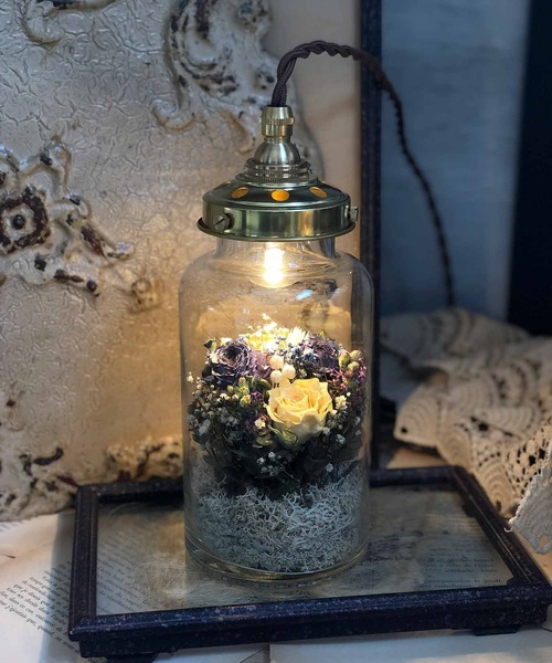 m.soeur エムスー　フラワーボトルライト flower bottle light＊(フラワーボトルライト/中)（照明）｜m