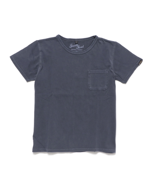 go slow caravan（ゴースローキャラバン）の「JUNK SOUL / ジャンクソウル　ピグメント加工ポケットT-shirt (M4)（Tシャツ/カットソー・キッズ・ネイビー/レッド/ライトブルー/ブラック・150/130/140/160）」の3枚目の写真