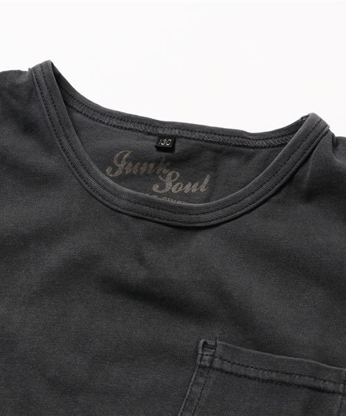 go slow caravan（ゴースローキャラバン）の「JUNK SOUL / ジャンクソウル　ピグメント加工ポケットT-shirt (M4)（Tシャツ/カットソー・キッズ・ネイビー/レッド/ライトブルー/ブラック・150/130/140/160）」の6枚目の写真