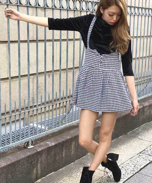 SPIGA（スピーガ）の「千鳥格子柄ｼﾞｬﾝﾊﾟｰSK（ジャンパースカート