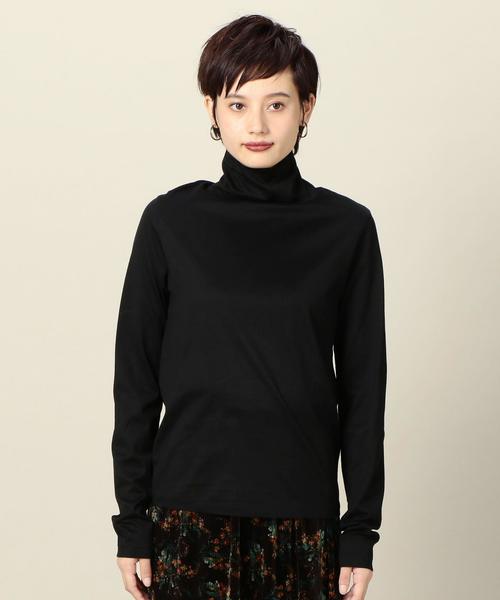 BEAUTY&YOUTH UNITED ARROWS(ビューティーアンドユースユナイテッドアローズ)の「BY コットン天竺タートルネックカットソー ◆(Tシャツ/カットソー・レディース・ホワイト/ブラック/ケリー・FREE)」の5枚目の写真