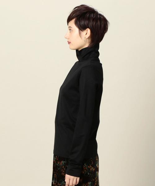 BEAUTY&YOUTH UNITED ARROWS(ビューティーアンドユースユナイテッドアローズ)の「BY コットン天竺タートルネックカットソー ◆(Tシャツ/カットソー・レディース・ホワイト/ブラック/ケリー・FREE)」の6枚目の写真