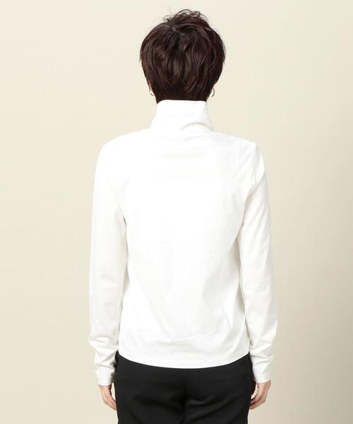 BEAUTY&YOUTH UNITED ARROWS(ビューティーアンドユースユナイテッドアローズ)の「BY コットン天竺タートルネックカットソー ◆(Tシャツ/カットソー・レディース・ホワイト/ブラック/ケリー・FREE)」の15枚目の写真