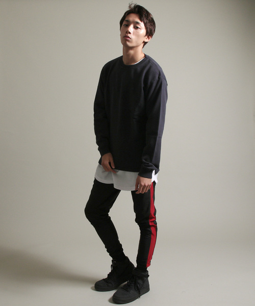 THE CASUAL(カジュアル)の「サイドラインテーパードスキニートラックジャージパンツ(その他パンツ・メンズ・ブルー系その他3/ブルー系その他4/ブラック系その他/ブラック系その他2/ブラック系その他3/ブラック系その他4/ブラック系その他5/ブラック系その他6/ブルー系その他/ブルー系その他2/ホワイト系その他/ブラック系その他7/ホワイト系その他3/ホワイト系その他2・L/M/S/XL)」の18枚目の写真