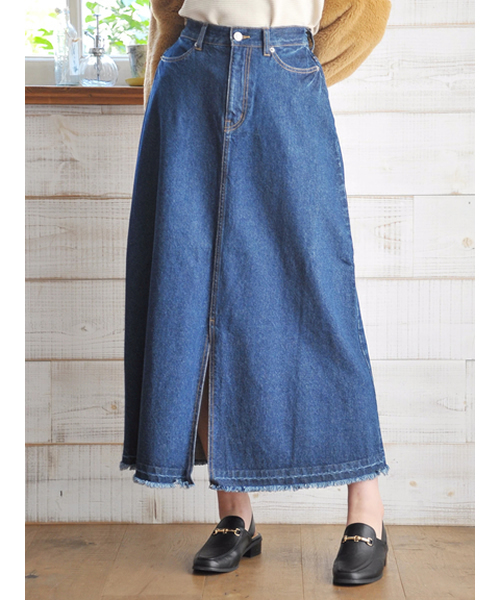 Green Parks グリーンパークス の Sugar Spoon デニムフレアロングスカート デニムスカート Wear