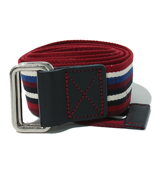 BEAMS(ビームス)の「GEVAERT / マルチストライプリバーシブルBELT(ベルト・メンズ・ブラック/ブラウン/レッド・ONE SIZE)」の3枚目の写真