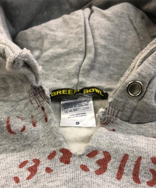 GREEN BOWL（グリーンボウル）の「GREEN BOWL Damage Sweat Parka/グリーンボウルダメージスウェットパーカー（パーカー・メンズ・ホワイト/杢グレー・S/M/L）」の8枚目の写真