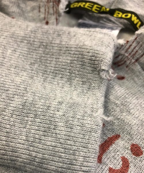 GREEN BOWL（グリーンボウル）の「GREEN BOWL Damage Sweat Parka/グリーンボウルダメージスウェットパーカー（パーカー・メンズ・ホワイト/杢グレー・S/M/L）」の9枚目の写真