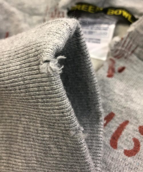 GREEN BOWL（グリーンボウル）の「GREEN BOWL Damage Sweat Parka/グリーンボウルダメージスウェットパーカー（パーカー・メンズ・ホワイト/杢グレー・S/M/L）」の10枚目の写真
