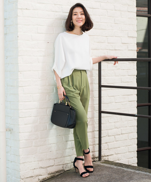 RIVE DROITE（リヴドロワ）の「【洗える】ドルマンターンスリーブブラウス（シャツ/ブラウス・レディース・ホワイト/ネイビー/イエロー・FREE）」の14枚目の写真