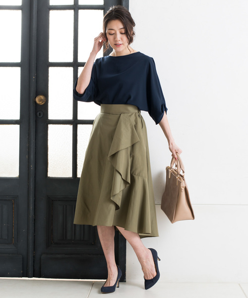 RIVE DROITE（リヴドロワ）の「【洗える】ドルマンターンスリーブブラウス（シャツ/ブラウス・レディース・ホワイト/ネイビー/イエロー・FREE）」の12枚目の写真