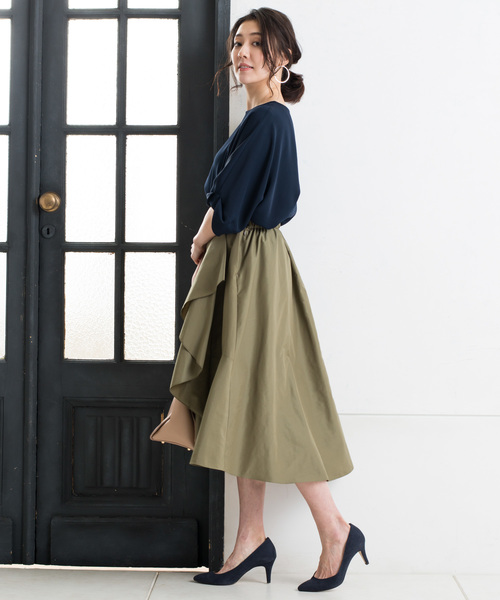 RIVE DROITE（リヴドロワ）の「【洗える】ドルマンターンスリーブブラウス（シャツ/ブラウス・レディース・ホワイト/ネイビー/イエロー・FREE）」の5枚目の写真