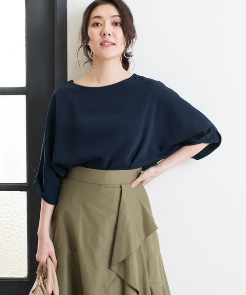 RIVE DROITE（リヴドロワ）の「【洗える】ドルマンターンスリーブブラウス（シャツ/ブラウス・レディース・ホワイト/ネイビー/イエロー・FREE）」の15枚目の写真